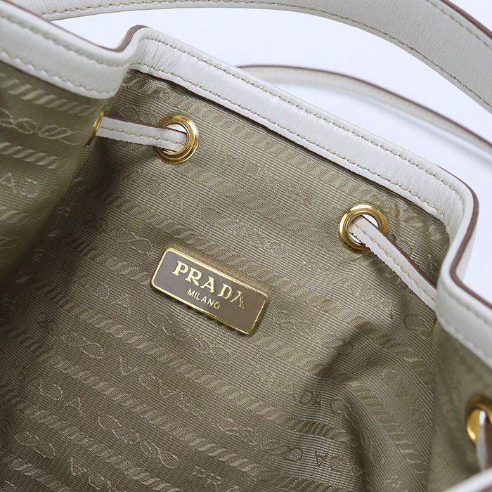 Prada Bucket Bag 1bh097 Handbag Logo Jacquard Women