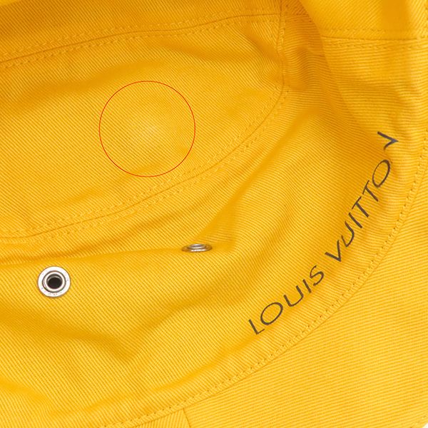 Louis Vuitton Hat Chapeau Monogram Denim Cotton Polyester Black and Yellow M