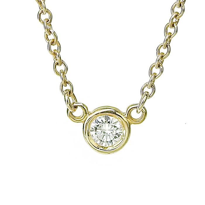 Tiffany & Co By-the-yard Diamond Necklace 18K Yellow Gold 750 Yellow Gold
