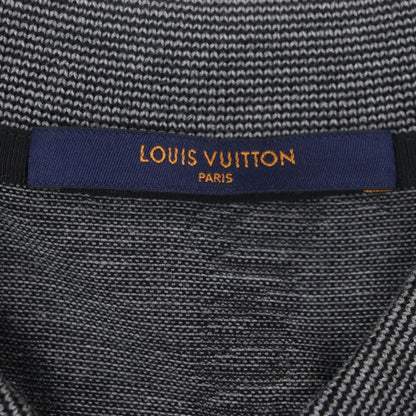 Louis Vuitton Cotton Logo Patterned Short Sleeve Polo Shirt Black M Made In