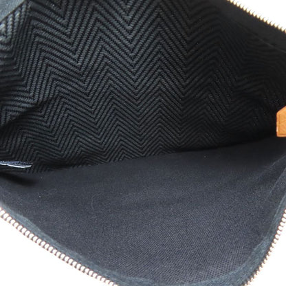 Hermes Logo Accessory Pouch Cotton Ladies