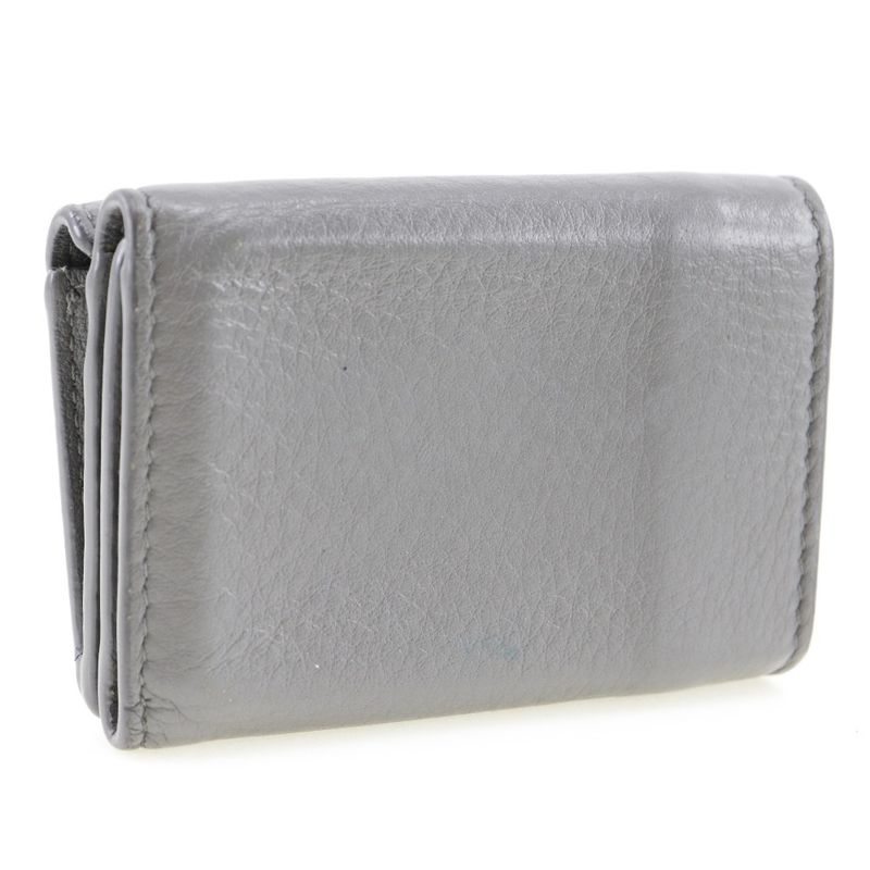 Balenciaga Paper Wallet Calf Unisex Trifold Wallet