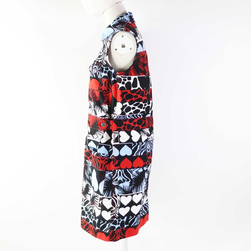 Hermes 23SS 3e0551d1 Wild Print Denim Dress With Serie Buttons Dress Multi 36