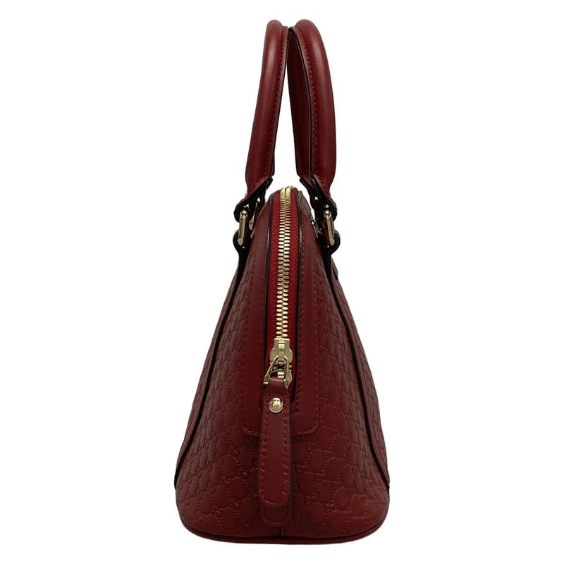 Gucci Handbag Micro Guccissima 449654 Red Leather