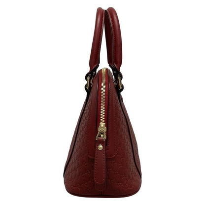 Gucci Handbag Micro Guccissima 449654 Red Leather