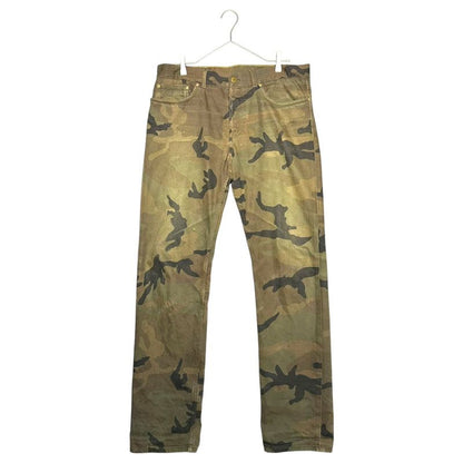 Supreme X Louis Vuitton 17aw Jacquard Denim 5-Pocket Jean Camo Pants Khaki