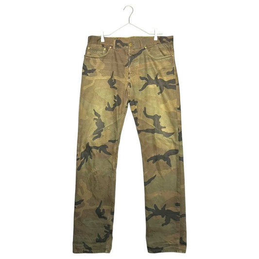 Supreme X Louis Vuitton 17aw Jacquard Denim 5-Pocket Jean Camo Pants Khaki