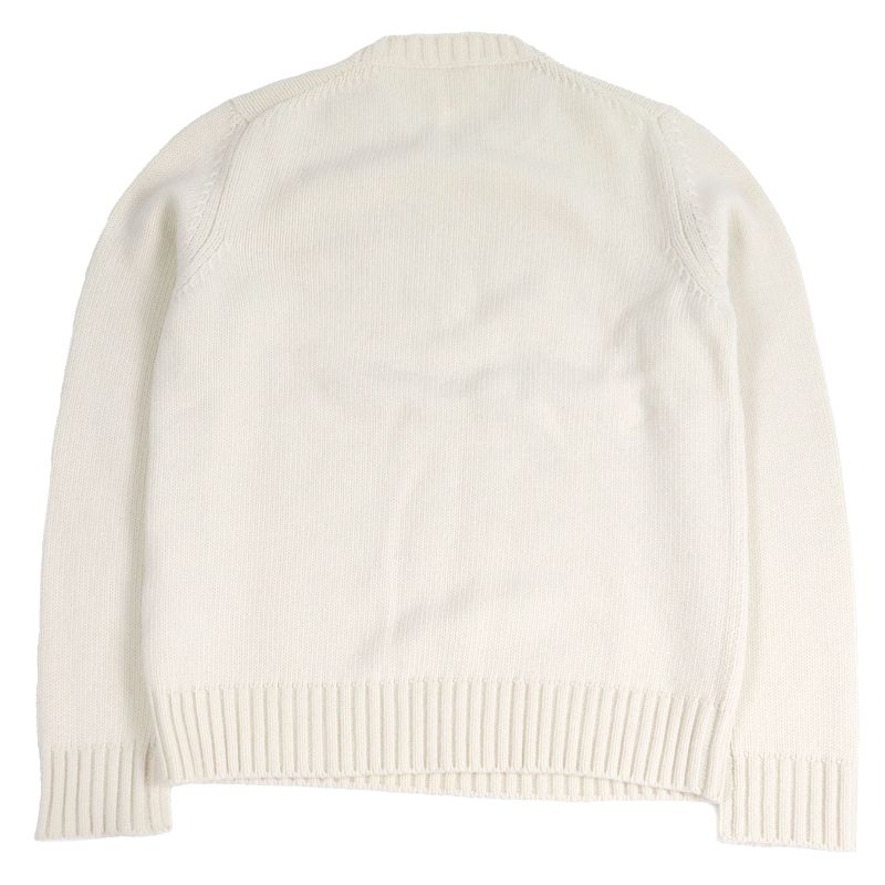 Prada 24AW Umb645 Virgin Wool Cashmere Logo Embossed Long Sleeve Knit Sweater
