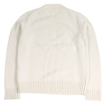 Prada 24AW Umb645 Virgin Wool Cashmere Logo Embossed Long Sleeve Knit Sweater
