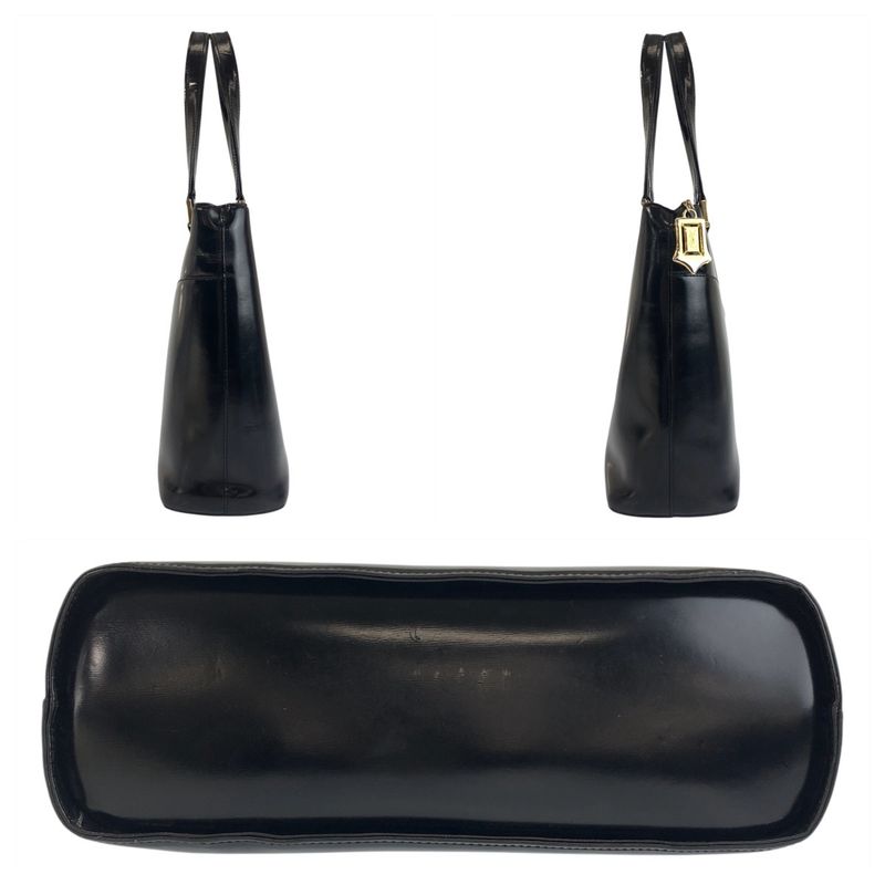 YVES Saint Laurent Yves Saint Laurent Vintage YSL Black Gold Hardware Leather