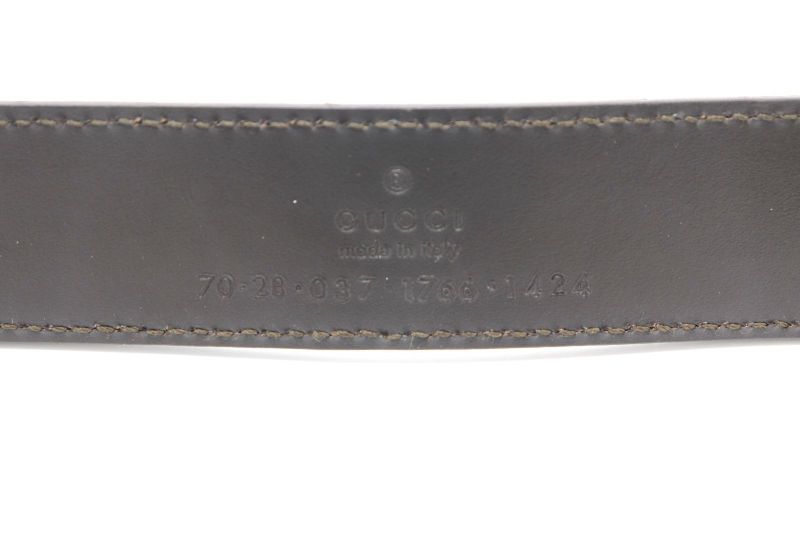 Gucci Double Taiga - Head Buckle Leather Belt 70 28 037 1766 1424 Beige Made In