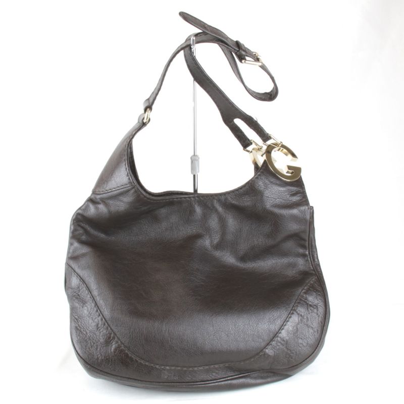 Gucci 203503 486628 Shoulder Bag Leather Brown