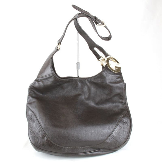 Gucci 203503 486628 Shoulder Bag Leather Brown