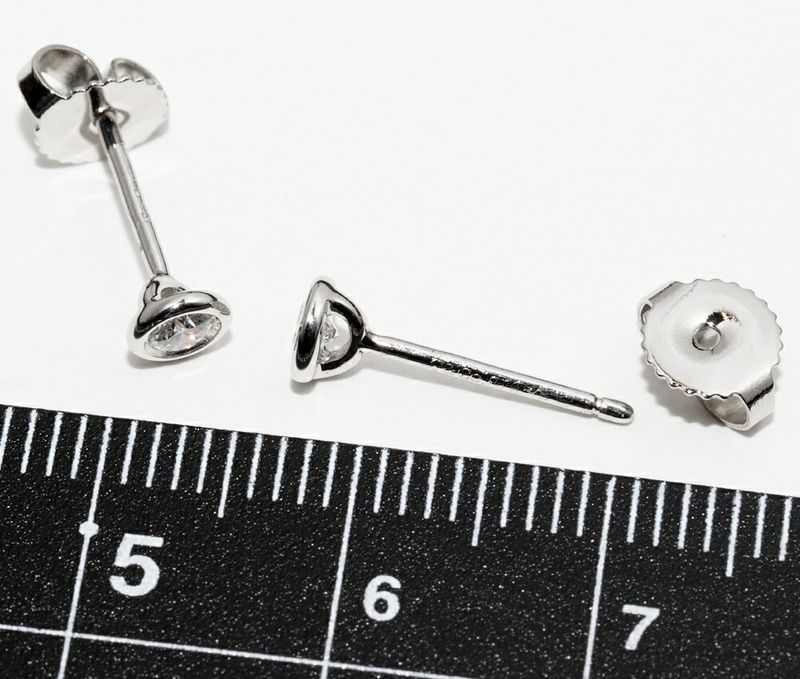 Tiffany & Co Earrings Pt950 2P Diamonds (diamonds 016ct) Elsa Peretti By-the-yar