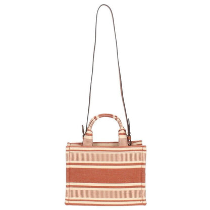 Celine 24SS Small Cabas 199162fu6 Striped Textile Tote Bag Women