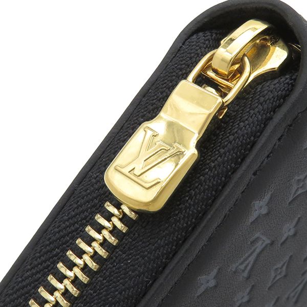 Louis Vuitton Long Wallet Nanogram Zippy Wallet Calf Noir Black Gold Hardware