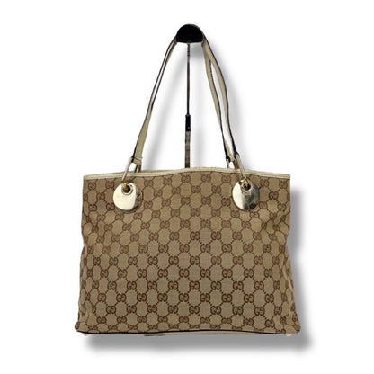 Gucci Mini Tote Bag Beige White GG Canvas GG Pattern Shoulder