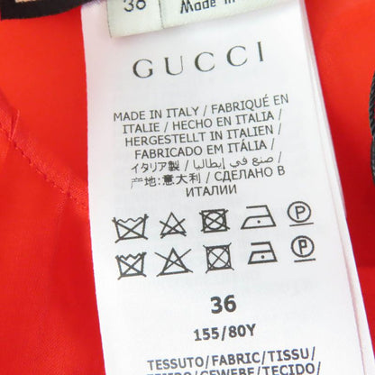 Gucci 2020 633322 100% Silk Sheer Long Sleeve Blouse Top With Rhinestones Red