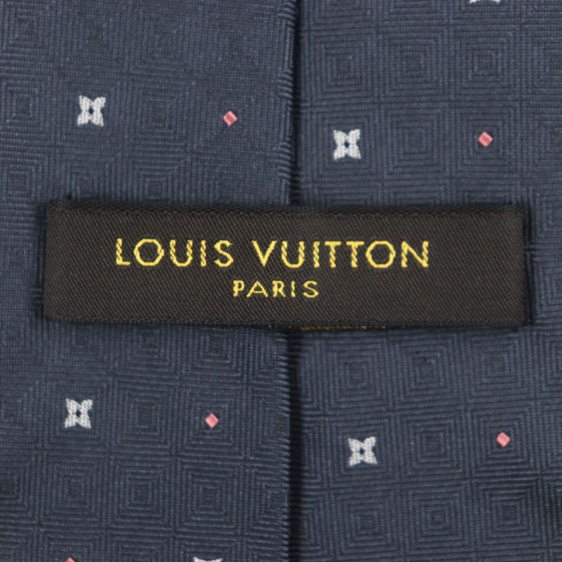 Louis Vuitton Silk Damier Monogram Set Of Two Ties Neckties Gray Made In Italy