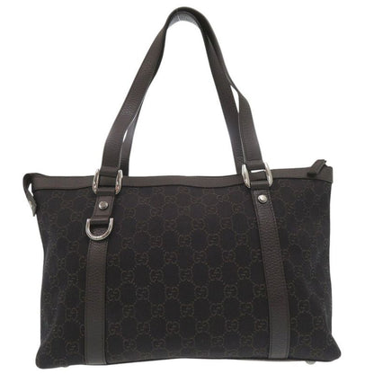 Gucci GG Abbey Tote Bag Canvas Leather 268640 Dark Brown 0767 Gucci