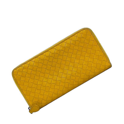 Bottega Veneta Round Zipper Long Wallet Ec21015 Yellow