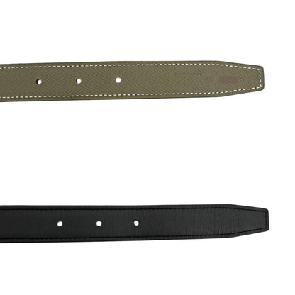 Hermes Elitage Belt 80cm (31.50in) Black Etoupe Silver-hardware B