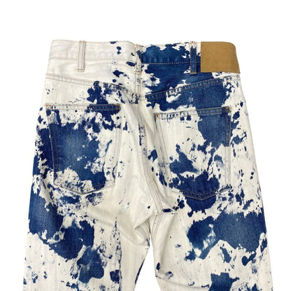 Em10013 Celine Bleached Denim Pants 27 White and Blue Men's Pants