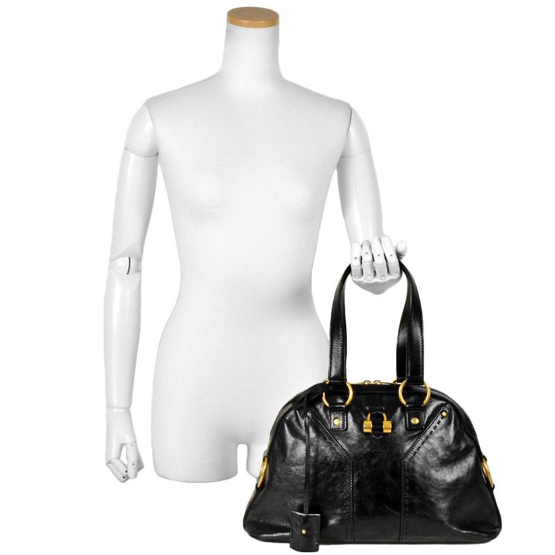 Saint Laurent Handbag Leather 156464 Black Rive Gauche YSL Tote Bag Women