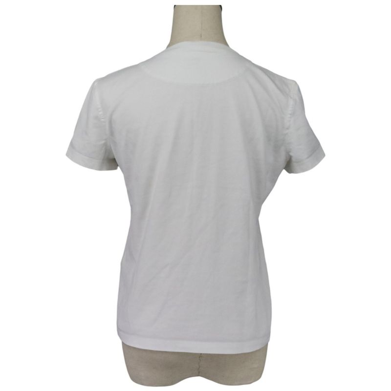 23ss Hermes Embroidered Pocket T-Shirt 36 White Women's Used