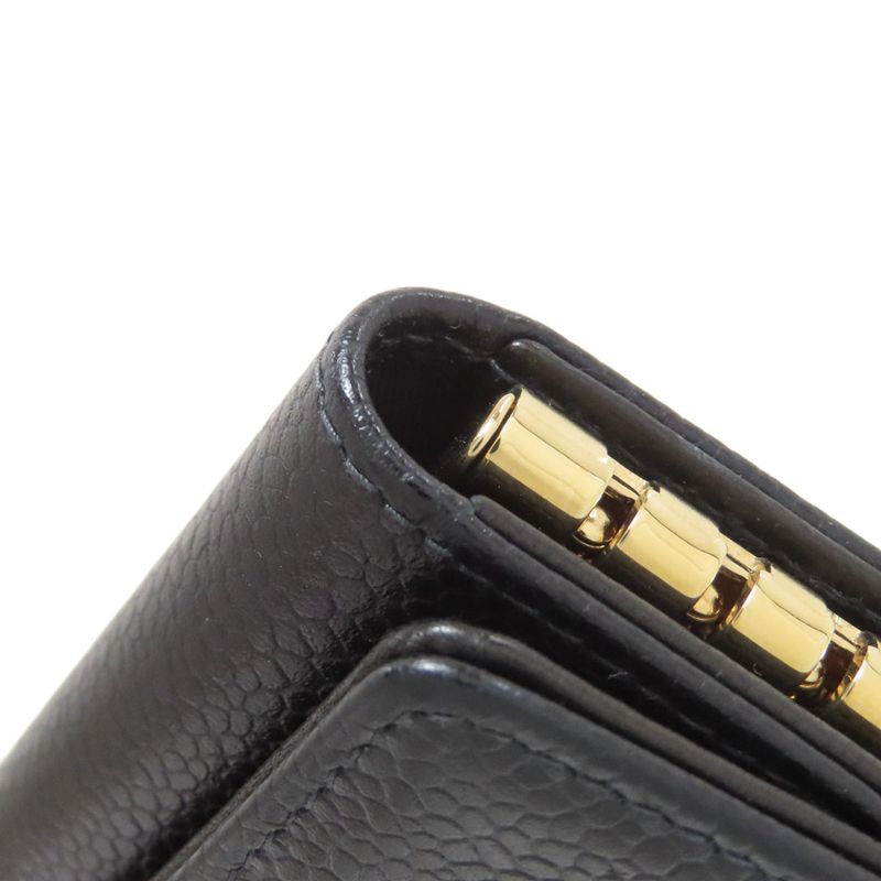 Chanel Coco Mark Gold Hardware Key Case Grained Calfskin Women