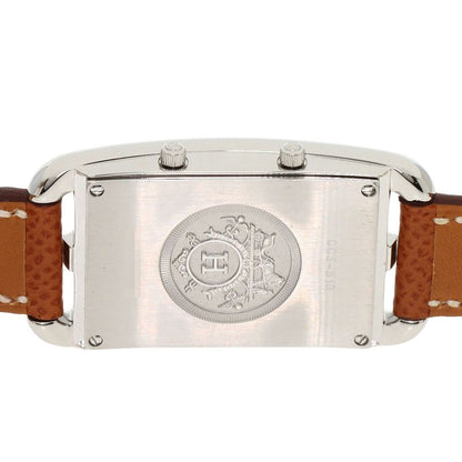 Hermes Cc3510 Cape Cod Douzone Watch SS Leather Ladies