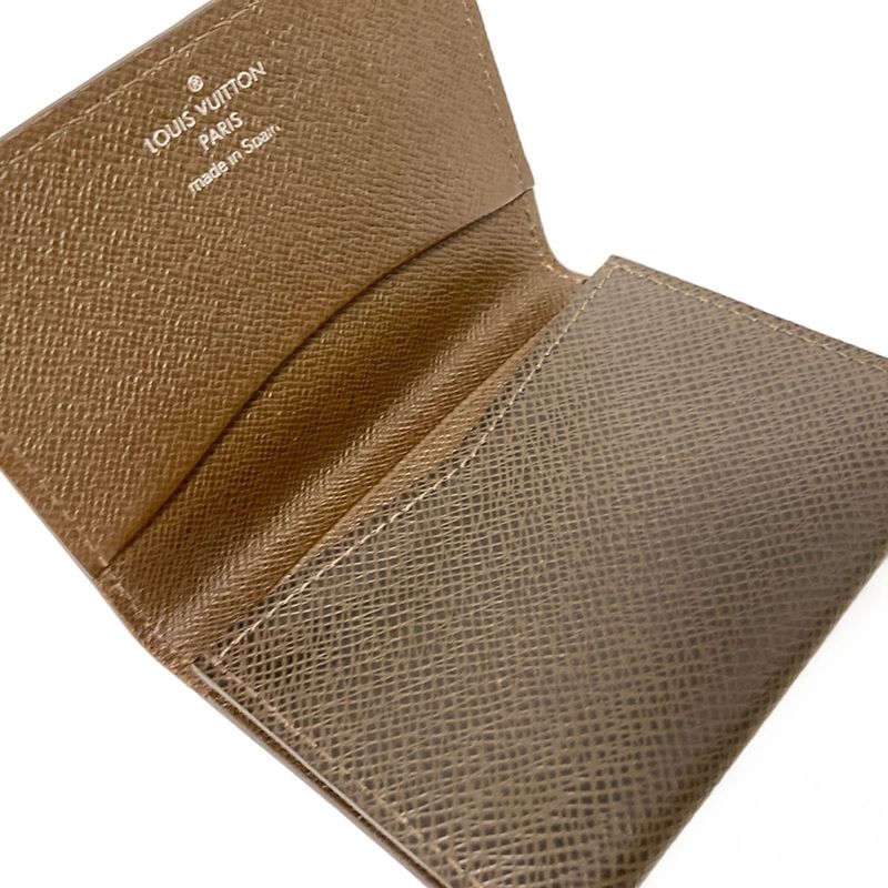 Louis Vuitton Business Card Case Taiga Enveloppe Carte De Visite M30928 Grizzly