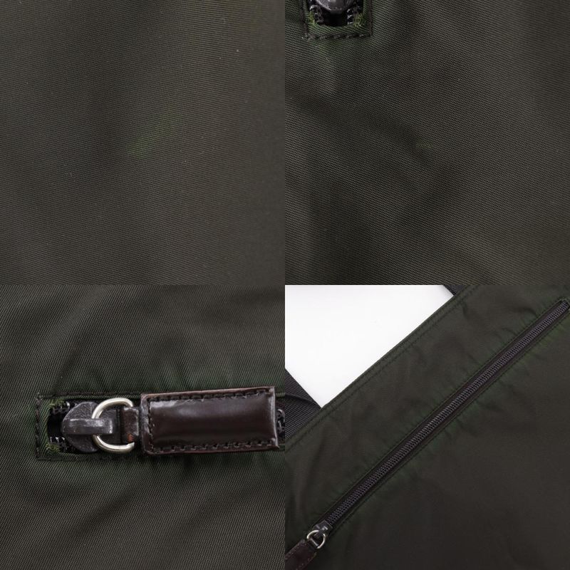 Prada B5878x Nylon Ebano Khaki Women's Tote Bag