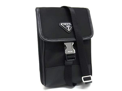 Prada Tessuto Nylon And Saffiano Leather Shoulder Bag Crossbody