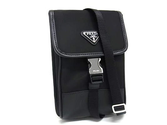 Prada Tessuto Nylon And Saffiano Leather Shoulder Bag Crossbody