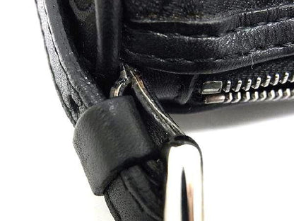 Celine C Macadam Canvas And Leather Handbag Mini Bag Ladies Black