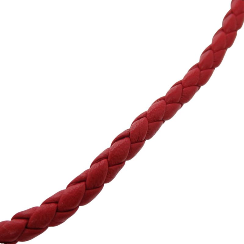 Hermes Silver 925 Leather Silver Hardware Red Bracelet 1125 Hermes