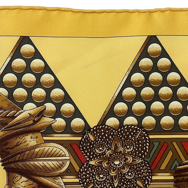 Hermes Scarf Carré 90 Beige Brown L'OR DES