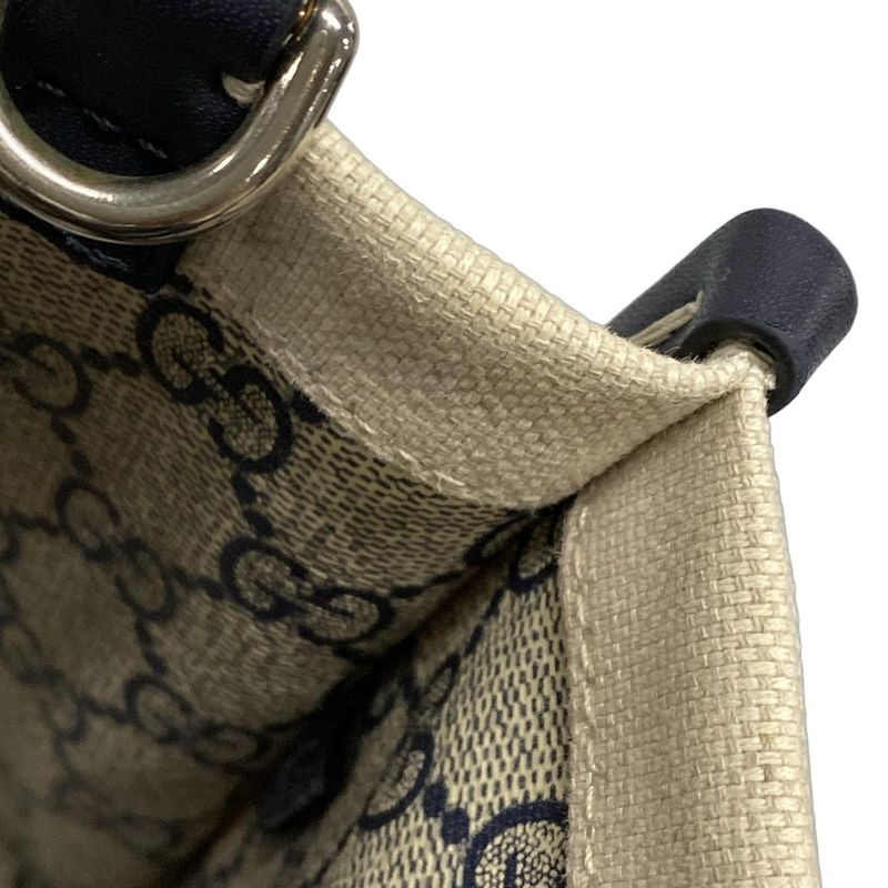 Gucci Tote Bag Gucci Print Small Tote Bag 772144 Ivory And Dark Navy Cotton