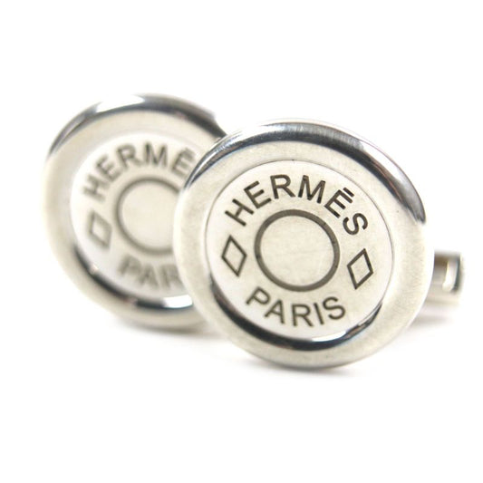Hermes Serie Button Round Shape Cufflinks Button Cufflinks Ag925 Silver Total