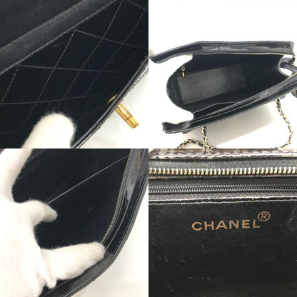 Chanel Shoulder Bag Coco Mark Enamel Black