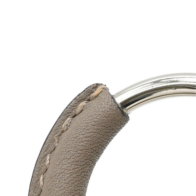 Hermes Earrings Loop Grand Vorsluyft Metal Glaze Etoupe [box