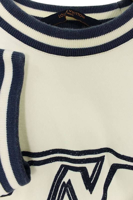 Louis Vuitton 18AW Rm182m CMS Hfy04w Upside Down Logo Embroidered T-shirt Men's