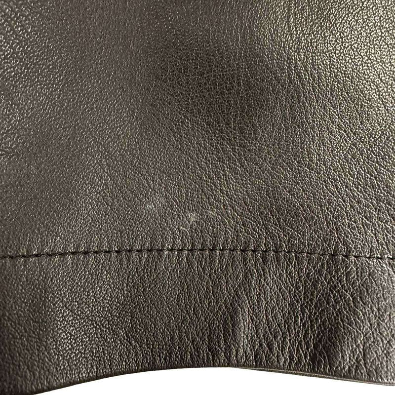 Bottega Veneta 21aw High Waist Lamb Leather Pants 669371 V17b0 Brown 38