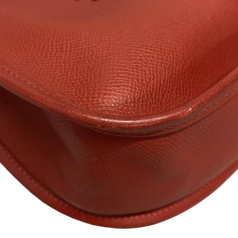 Hermes Shoulder Bag Evelyn Doe GM Rouge Vif Silver Hardware