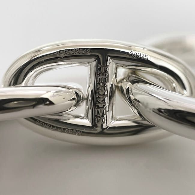 Hermes Necklace Chaine D'ancre GM 29 Frames Silver Excellent Condition Ag