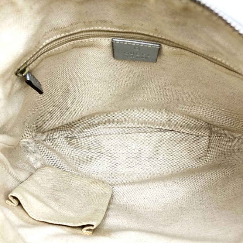 Gucci 203257 Shoulder Bag Abby Guccissima Leather Silver Women