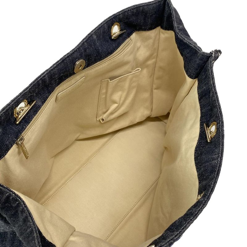 Chanel Tote Bag - Dark Navy White And Multi Embroidered Night Flight Chain