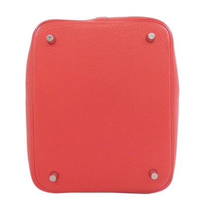 Hermes Picotin Lock MM Silver Hardware Handbag Taurillon Cles Mance Women