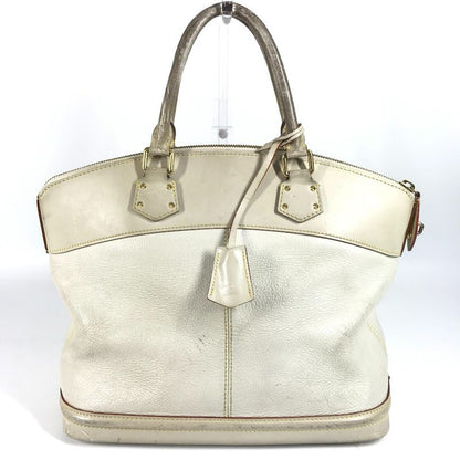 Louis Vuitton Handbag Lockit MM Lockit MM M91874 Suhari Leather Bronze White